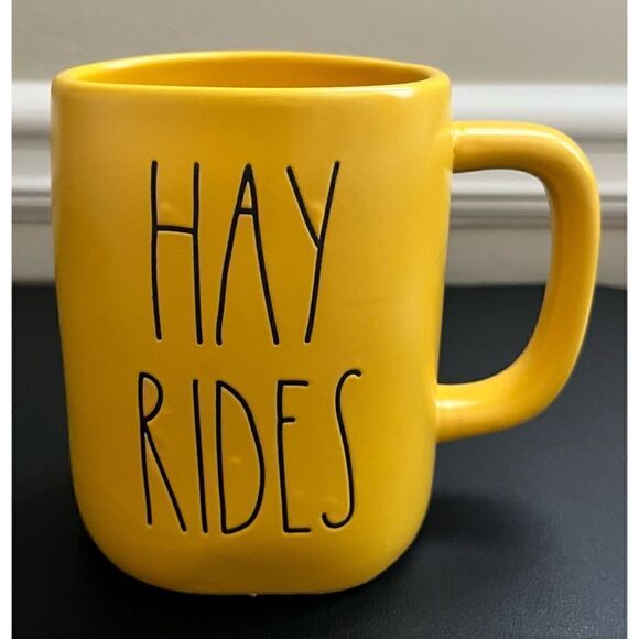 RAE DUNN Artisan Collection “HAY RIDES” 16oz Ceramic Coffee Mug - Picture 2 of 4